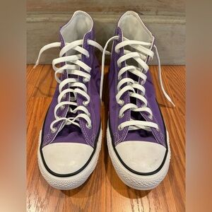 Converse Chuck Taylor All Star High Top Purple Sneakers Mens 9 Women’s 11 Canvas